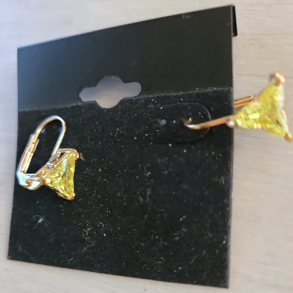 925 sterling silver earrings w Citrine stone - Picture 4 of 4